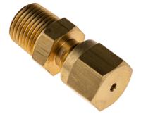 286-715 RS PRO 1/8 BSPT Compression Fitting for Use with Thermocouple or PRT Probe, 1.5mm Probe, RoHS Compliant Standard
