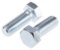 917-3318 RS PRO Bright Zinc Plated Steel, Hex Bolt, M20 x 55mm