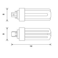 146756 LED PL Glass GX24q 9W (26W) 1250lm 830AC