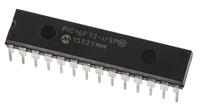 pic16f72-isp Microchip, 8 bit PIC, PIC16F72 Microcontroller, 20 MHz, 3.5kB FLASH, 28-Pin SPDIP