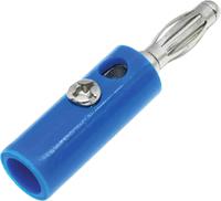 208-0271 RS PRO Blue Male Banana Plug, 4 mm Connector, 32A, 30V, Nickel Plating