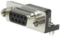 a-df-09-akg-t2 ASSMANN WSW A-DF 9 Way Right Angle Through Hole D-sub Connector Socket, 2.77mm Pitch, with 4-40 UNC Screwlocks