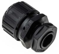 7tca296060r0105-xf16m16d Adaptaflex Straight, Conduit Fitting, 16mm Nominal Size, M16, Nylon 66, Black IP65 rating