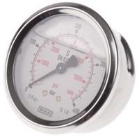 9314203 WIKA G 1/4 Analogue Pressure Gauge 400bar Back Entry 63mm Outside Diameter