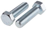 276-358 RS PRO Bright Zinc Plated Steel, Hex Bolt, M20 x 70mm