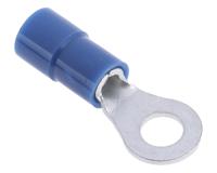 613-9508 RS PRO Insulated Ring Terminal, M4 Stud Size, 1.5mm² to 2.5mm² Wire Size, Blue