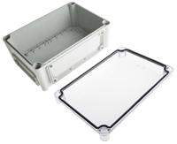 ekjb-130-t-enclosure Fibox EK Series Grey Polycarbonate Enclosure, IP66, IP67, Flanged, Transparent Lid, 280 x 190 x 130mm