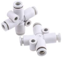 kq2tw04-00a SMC KQ2 Series Cross Tube-to-Tube Adaptor, Push In 4 mm to Push In 4 mm, Tube-to-Tube Connection Style