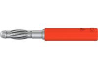 225163-22 Staubli Red, Plug Test Connector Adapter With Brass contacts and Nickel Plated - Socket Size: 4mm