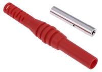 669500-22 Staubli Red Female Banana Socket, 4 mm Connector, Solder Termination, 19A, 1000V, Nickel Plating