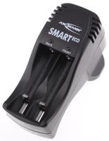 1101-0004-uk Ansmann Smart Eco Battery Charger For NiCd, NiMH AA, AAA 2 Cell with UK plug, Batteries Included