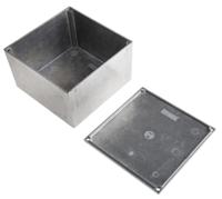 11130psla Hammond Eddystone Series Natural Die Cast Aluminium Enclosure, IP54, Natural Lid, 125 x 125 x 79mm