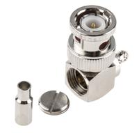 b1112e1-nd3g-5-50 Amphenol RF, Plug Cable Mount BNC Connector, 50Ω, Crimp Termination, Right Angle Body