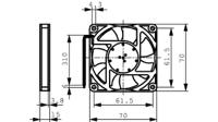 712f2 ebm-papst Axial Fan, 12 V dc, dc Operation, 43m³/h, 1.7W, 140mA Max, 70 x 70 x 15mm