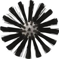 53801039 Vikan Medium Bristle Black Scrub Brush, 37mm bristle length, Polyester, Polypropylene, Stainless Steel bristle material
