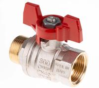733-5227 RS PRO Brass Full Bore, 2 Way, Ball Valve, Threaded, BSPP 3/4in, 40 → 30bar Operating Pressure