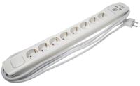146-6746 RS PRO 5m 8 Socket Schuko Extension Lead, 250 V