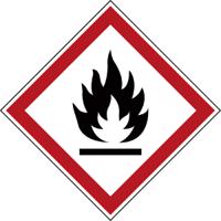 834186 Polyester Fire Safety Label, None With Pictogram Only Text Self-Adhesive