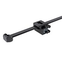 150-40591-t50rosec5a-pa66hspa66hirhs-bk HellermannTyton Cable Tie Assemblies, EdgeClip, 200mm x 4.6 mm, Black Polyamide 6.6 (PA66), Pk-25