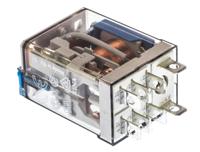 563290240040 Finder Plug In Power Relay, 24V dc Coil, 12A Switching Current, DPDT