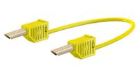 280056-10024 Staubli Test lead, 19A, 30 → 60V, Yellow, 100cm Lead Length