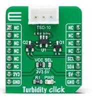 mikroe-4276 MikroElektronika Turbidity Click Add On Board MikroBus