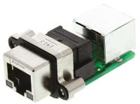mrj578001 Amphenol Communications Solutions MRJ Series Female to Female RJ45 Connector, Through Hole, Cat5e Right Angle 2 Port 8