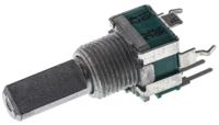 rk09l1140a2u Alps Alpine RK09L 10kΩ Rotary Potentiometer 1-Gang, Panel Mount (Through Hole), RK09L1140A2U
