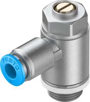 grla-14-qs-6-d Festo GRLA Series Tube Exhaust Valve, 6mm Tube Inlet Port x G 1/4 Outlet Port, 193146