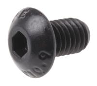 822-9114 RS PRO Black, Self-Colour Steel Hex Socket Button Screw, ISO 7380, M5 x 8mm