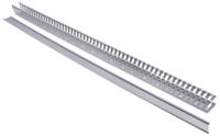 879-3731 RS PRO Grey Slotted Panel Trunking - Open Slot, W40 mm x D60mm, L1m, PVC