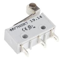 804-6265 RS PRO Roller Lever Subminiature Micro Switch, Solder Terminal, 2 A @ 250 V ac, SPST, IP40