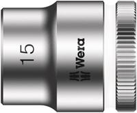 05003560001 Wera 3/8 in Drive 15mm Standard Socket, 6 point, 29 mm Overall Length