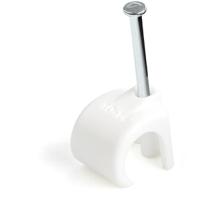 cbmnmcc4 StarTech.com White Polyethylene Clamp collars with nail, 14mm Max. Bundle