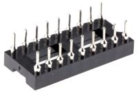 w30518ttrc Winslow 2.54mm Pitch Vertical 18 Way, Through Hole Turned Pin Open Frame IC Dip Socket, 5A