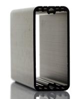 1455c1202bk Hammond 1455 Series Black Aluminium Enclosure, IP54, Flanged, Black Lid, 120 x 54 x 23mm