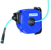 drf-0815es PREVOST Wall Mounted 15m Air Hose Reel, 8mm Inner Diameter, 12mm Outer Diameter, 350L/min Flow Rate