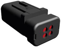 776536-1 TE Connectivity, AMPSEAL 16 Automotive Connector Plug Red Clip Mount 4 Way