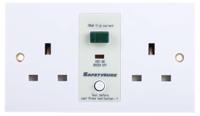 687-7339 RS PRO 13A, BS Fixing, Passive, 2 Gang RCD Socket, Flush Mount , Switched, 230 V ac, White
