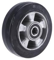 621-9553 RS PRO Black Rubber Abrasion Resistant, Quiet Operation Trolley Wheel, 300kg