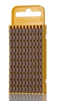 561-03611-wic3-1-pa66-bn HellermannTyton WIC3 Snap On Cable Markers, Brown, Pre-printed "1", 4.3 → 5.3mm Cable, 561-03611 WIC3-1-PA66-BN