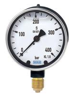 9318178 WIKA Analogue Pressure Gauge 100psi Back Entry 63mm Outside Diameter, UKAS
