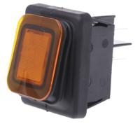 dpst-amber-illum-rocker-switch-ip65 Molveno Illuminated DPST, On-Off Rocker Switch Panel Mount