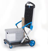 259-5115 RS PRO Foldable Folding Trolley Plastic Platform Trolley, 1000 x 600 x 1070mm, 70kg Load