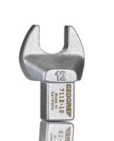 7679560 Gedore 7112 Series Open Ended Insert Spanner Head, 12 mm, 9 x 12mm Insert, Chrome Finish
