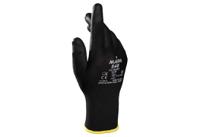 34548088 Mapa 548 Black Nylon Work Gloves, Size 8, Polyurethane Coating
