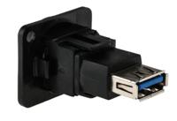 874-1197 RS PRO Straight, Panel Mount, Socket Type A to A 3.0 USB Connector