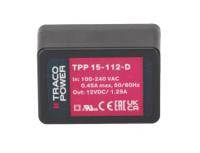tpp-15-112-d TRACOPOWER Switching Power Supply, TPP 15-112-D, 12V dc, 1.25A, 15W, 1 Output, 120 → 370 V dc, 85 → 264 V