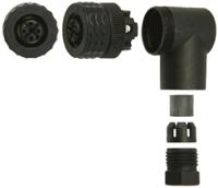 xzcc12fcp40b Telemecanique Sensors Circular Connector, 4 Contacts, Cable Mount, M12 Connector, Socket, Female, IP67, XZCC Series