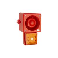 245312 Clifford & Snell YL50 Hi Vis Series Amber Sounder Beacon, 24 V dc, IP66, Bulkhead, Flat Wall, 112dB at 1 Metre